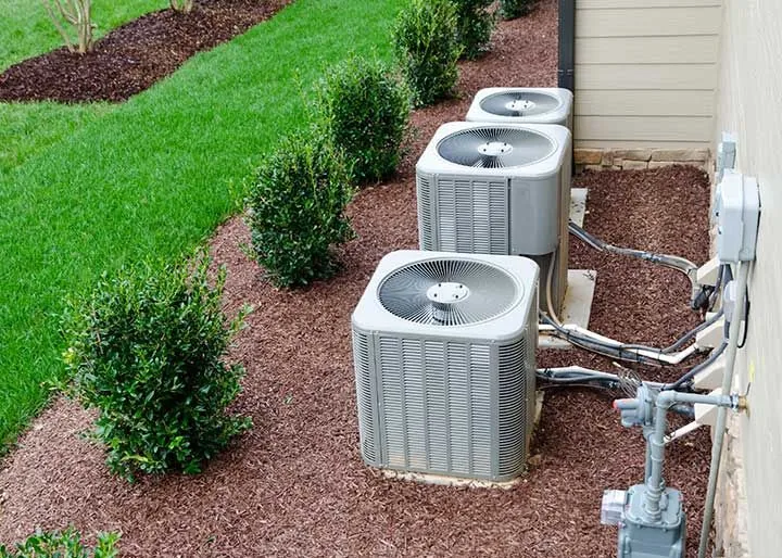 AC units connected to the residential house  
